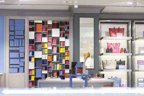 The shop-in-shop uses colour to good effect